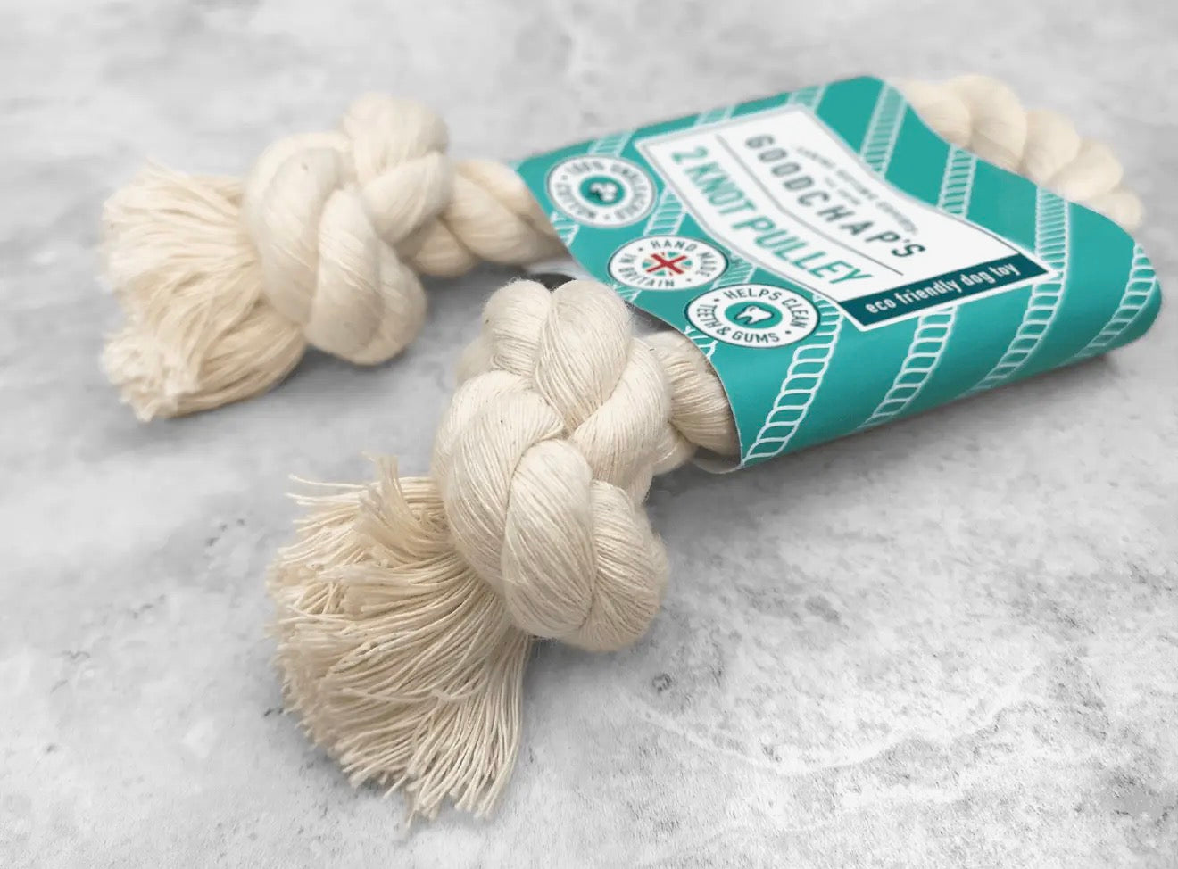 2 Knot Pulley | Dog Natural Cotton Rope Toy