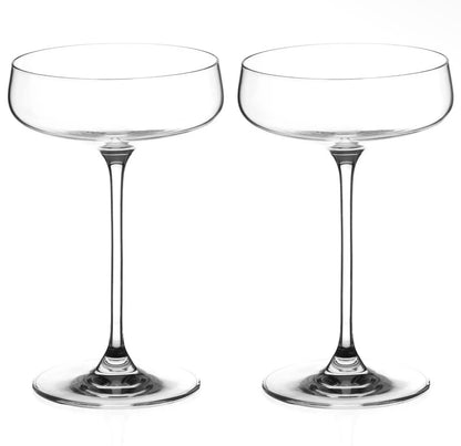 Diamante Champagne Cocktail Saucers Pair