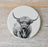 Highland Cow Round Coaster