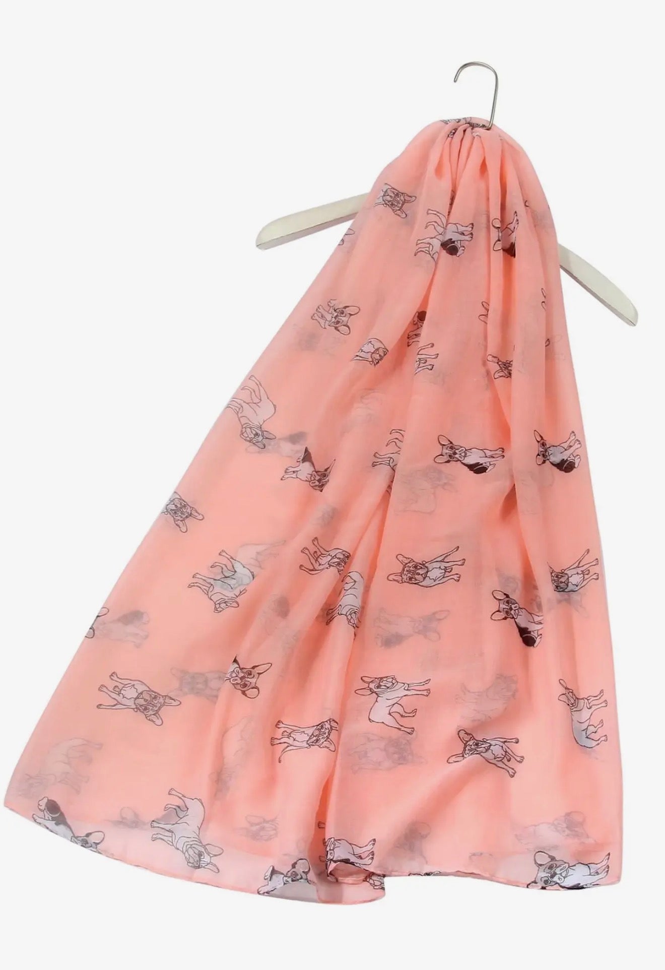 French Bulldog Dog Print Scarf