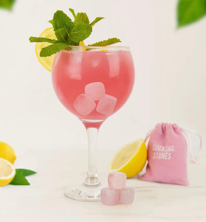 Rose Quartz Cocktail Stones | Set of 6