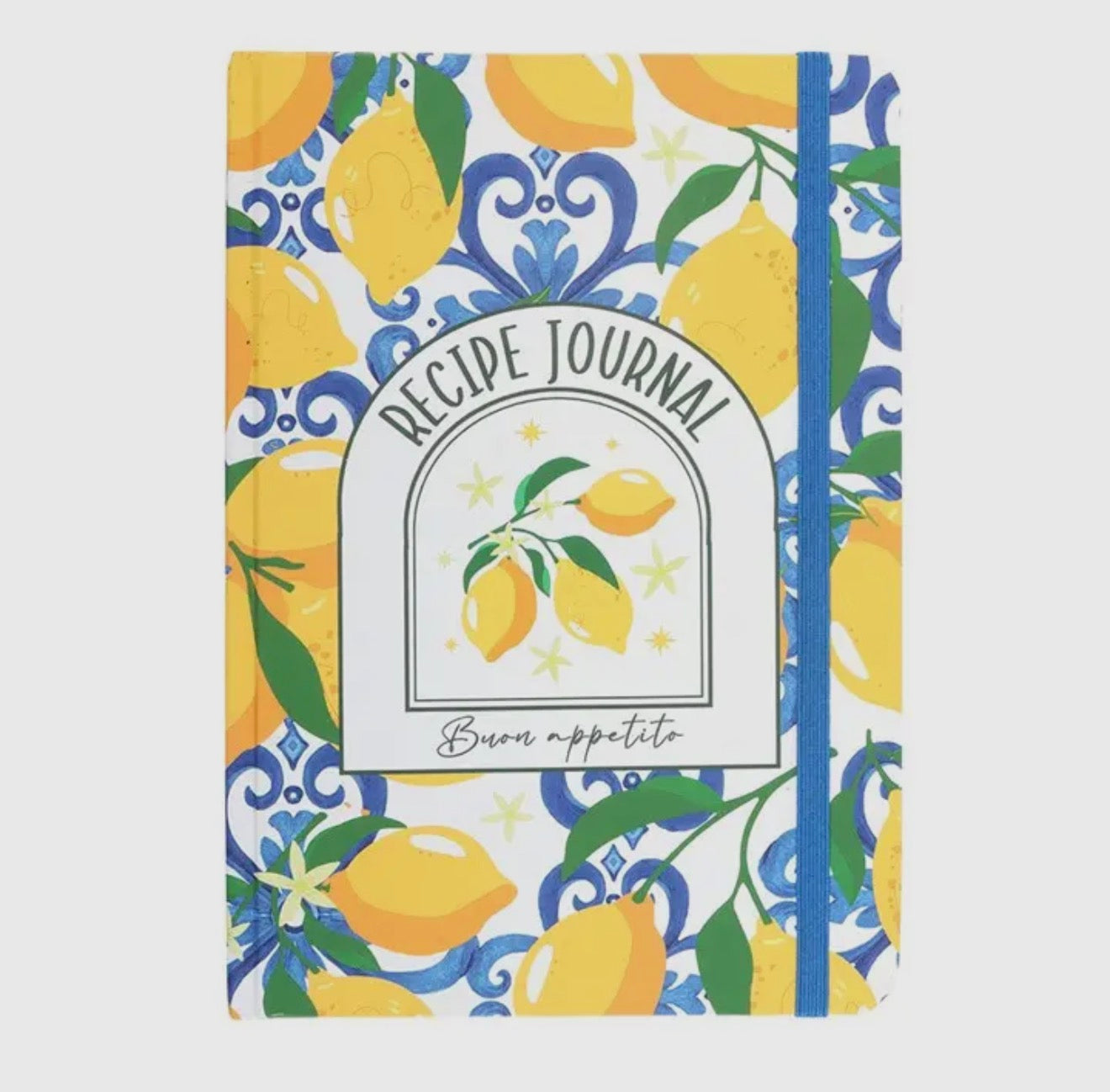 Italian Lemon Print Recipe Journal A5