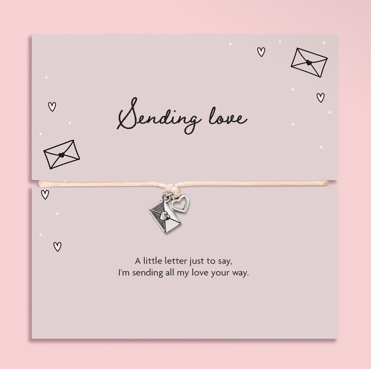 Sending Love Letter & Heart
Charm Bracelet | Adjustable