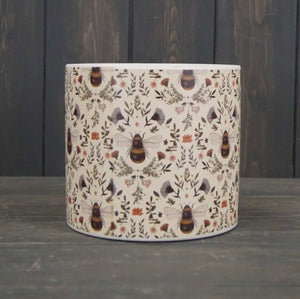 Botanical Print Bee Plant Pot