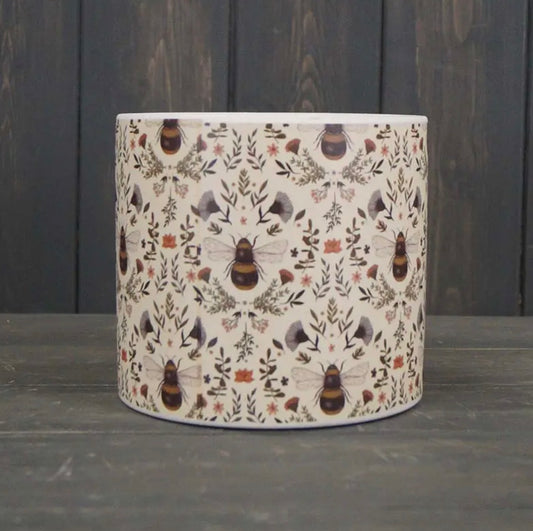 Botanical Print Bee Plant Pot