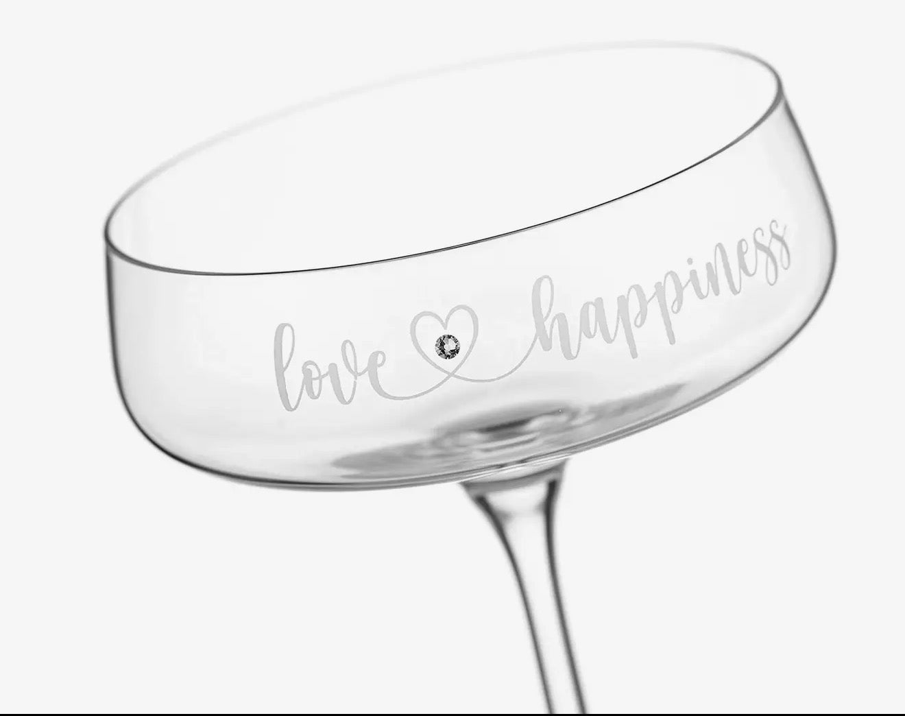 Love & Happiness Champagne Cocktail Saucers