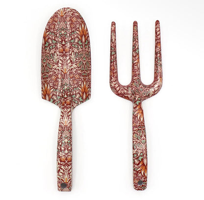 Orange Grove Fork and Trowel Garden Tool Set | William Morris Design
