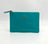 Leather Pouch in Teal with Gold Leaf Detail