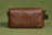 Faux Leather Washbag in Tan | Can Be Personalised