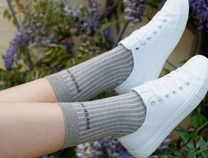 Peper Harow Casual Ribbed Women's Sock’s in Beige