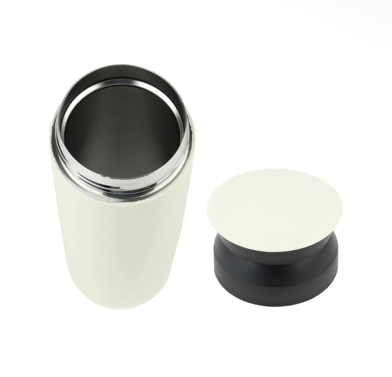 Premium Stainless Steel Travel Mug in Matt Orange or Matt Cream | 500ml
