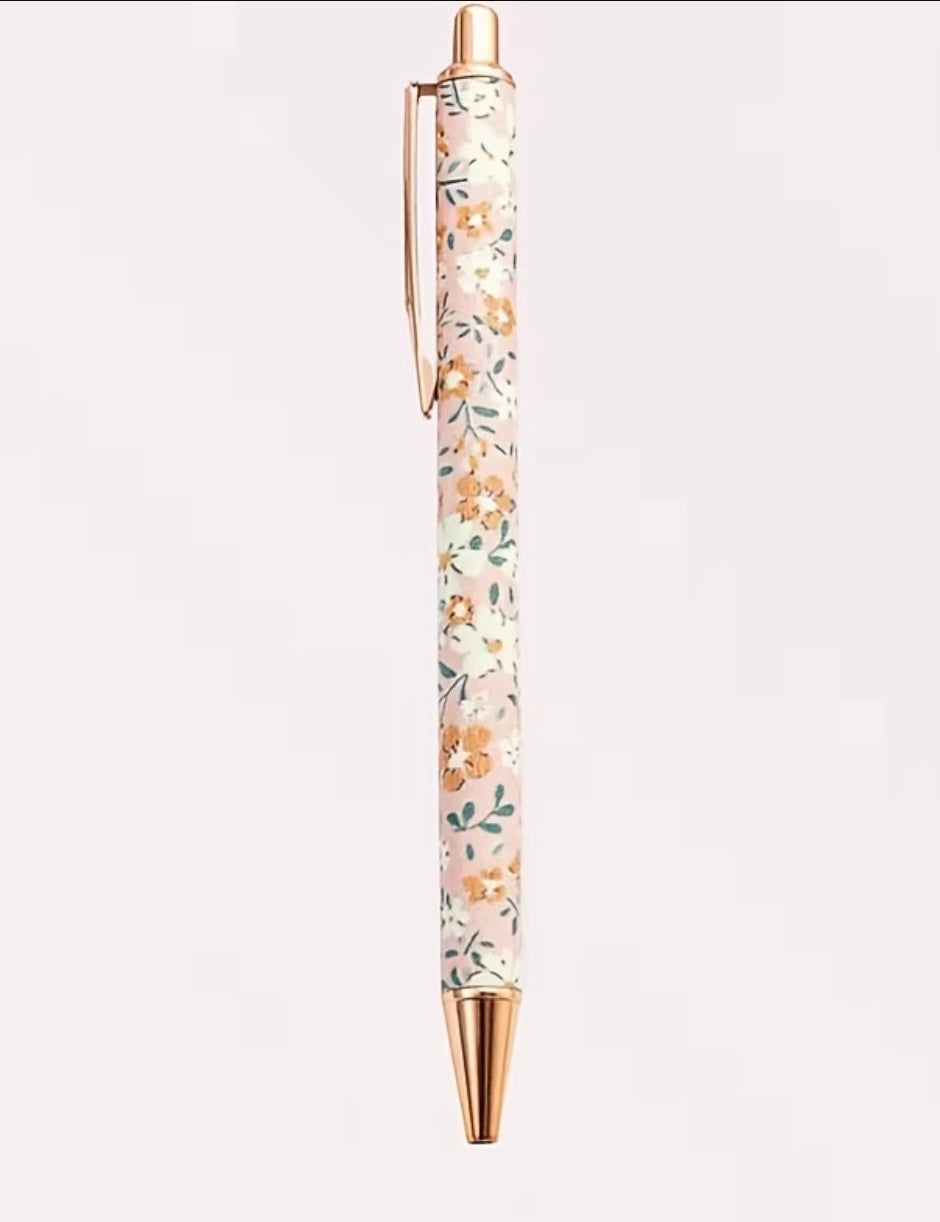 Floral Print Ballpoint Pen | Pink or White