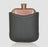 Copper Hip Flask with Green Pebble Grain Leather Sleeve | Can be personalised