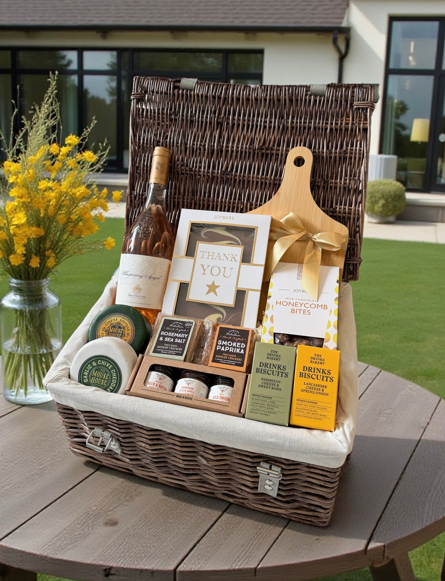 The Cheese and Wine Thank You Hamper | Choice of Wine