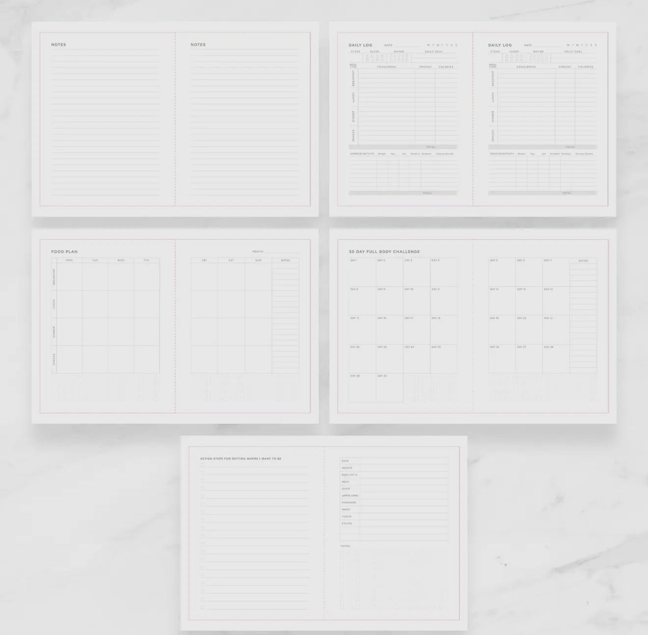 Fitness Journal - Suede Hardcover