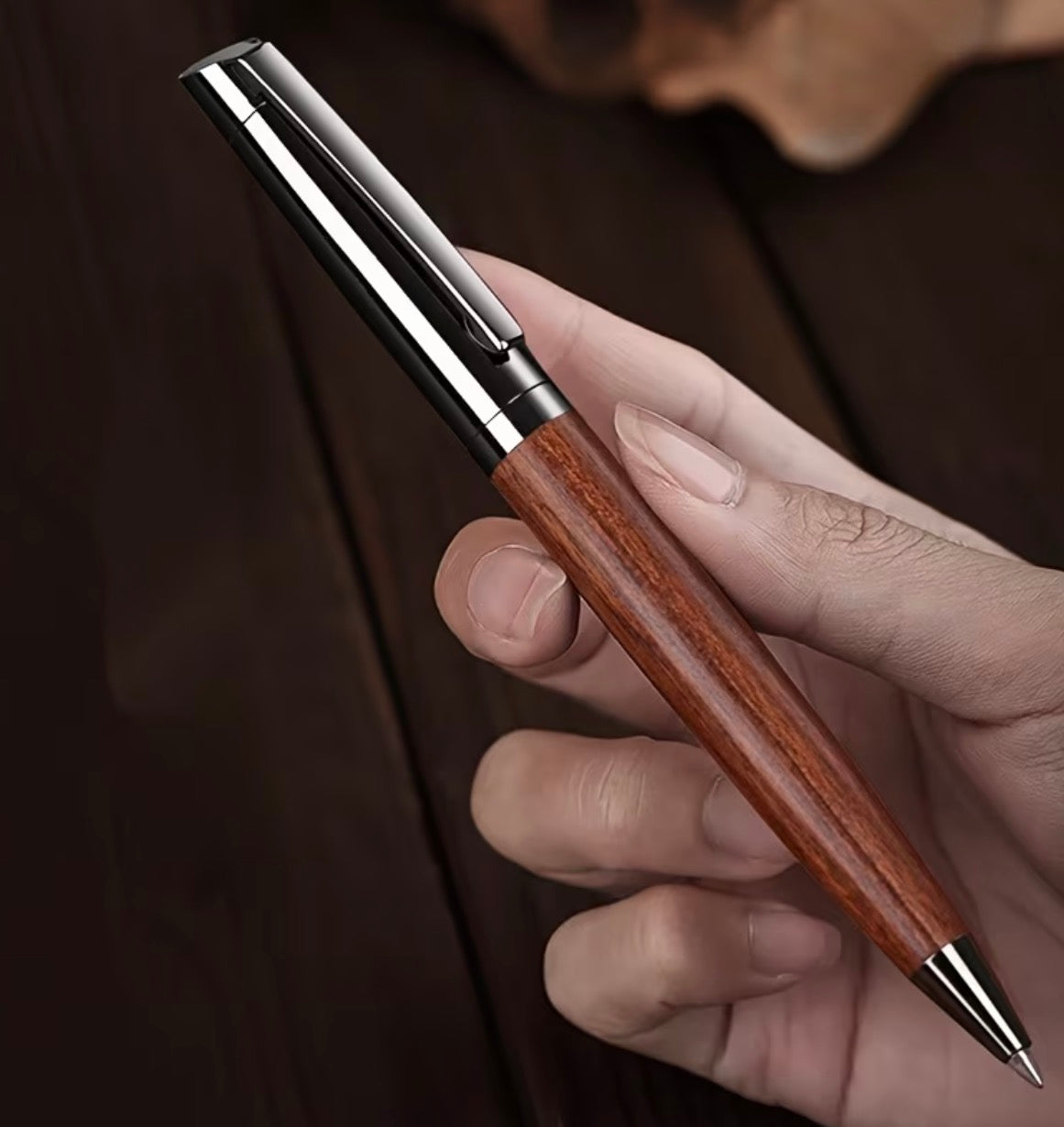 Wooden and Metal Ballpoint Pen