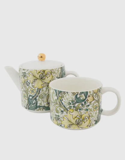 Golden Lily Tea For One Tea Pot and Mug Set