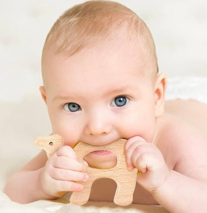 Smooth Natural Wooden Baby Teether