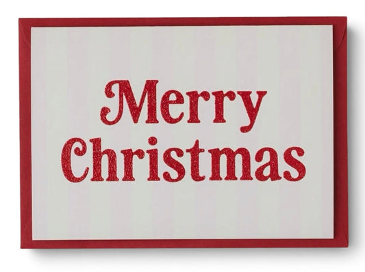 Merry Christmas Stripe and Red Glitter
Christmas Card