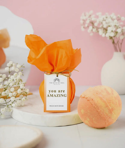 ‘You Are Amazing’ Luxury Peach Bath Bomb 180g