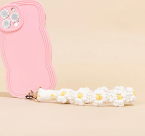 Crochet Flower Phone Strap - Daisy