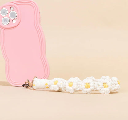 Crochet Flower Phone Strap - Daisy
