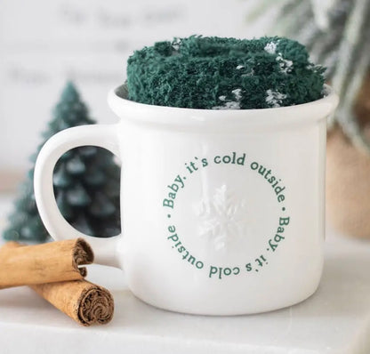 Baby It’s Cold Outside Winter Mug and Socks Set