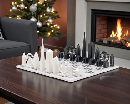 Skyline Chess The London Edition With Carrara Marble Board
