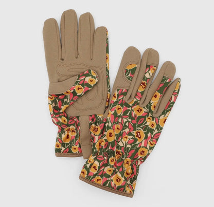 Willow & Belle Gardening Gloves - Orange and Pink Flowers