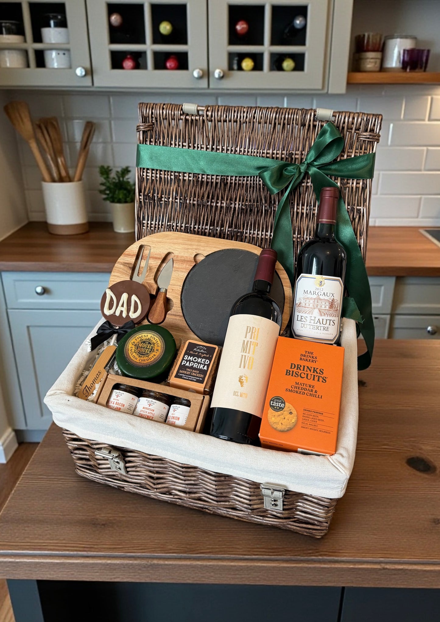 Dad’s Luxury Wine & Cheese Board Hamper | 4 Wine Options