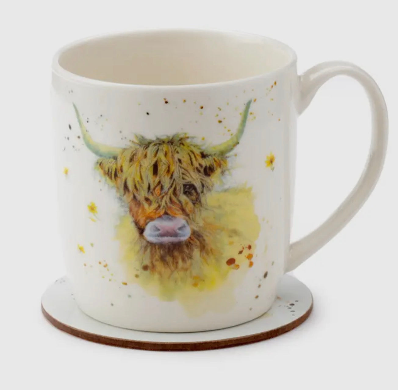 Highland Cow Mug and Coaster