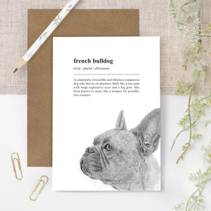 Funny French Bulldog Frenchie Dog Card