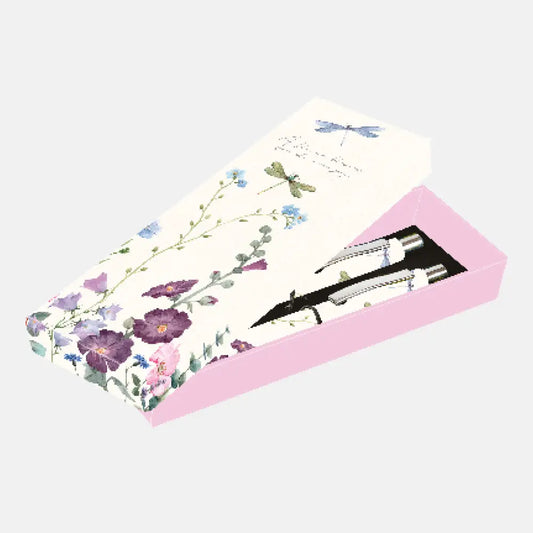Gift Pen Set - Wild Harmony with floral box design.