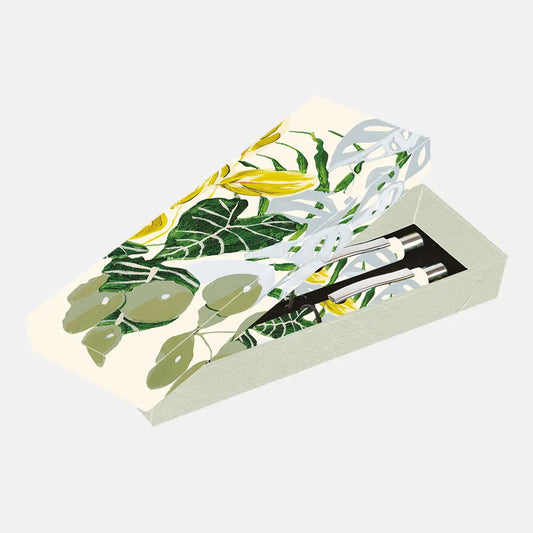 Gift Pen Set - Wild Leaf with decorative packaging.