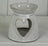 Glazed Ceramic Wax Oil Burner | Heart Cut Out