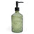 Green Glass Soap Dispenser with Black Pump