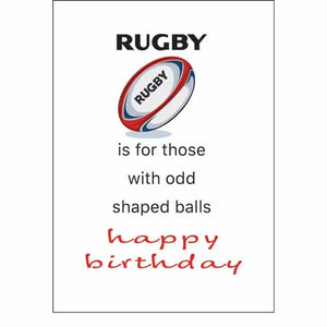 Humorous Rugby Lovers Birthday Card