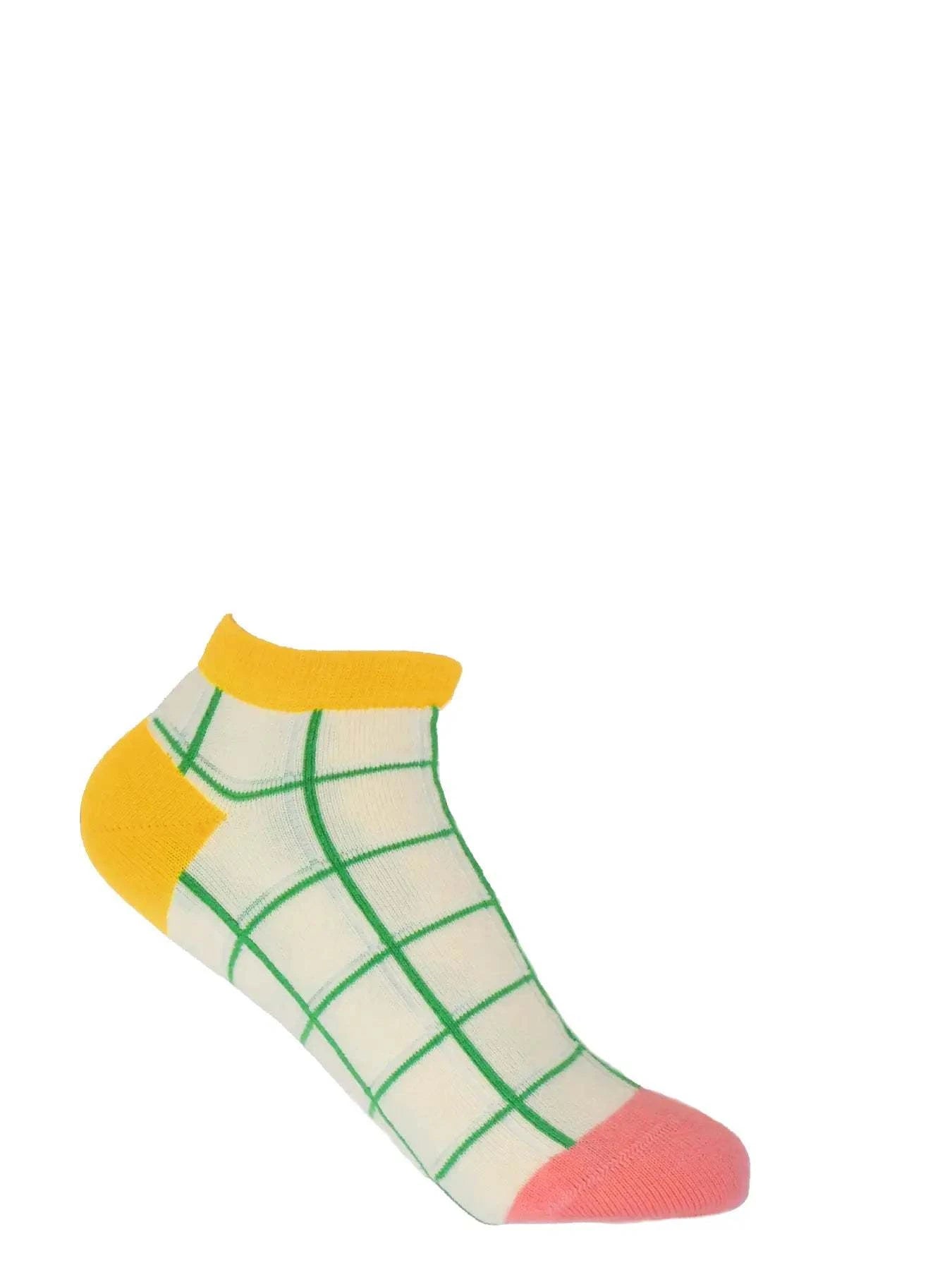 Peper Harrow Grid Women's Cotton Trainer Socks
