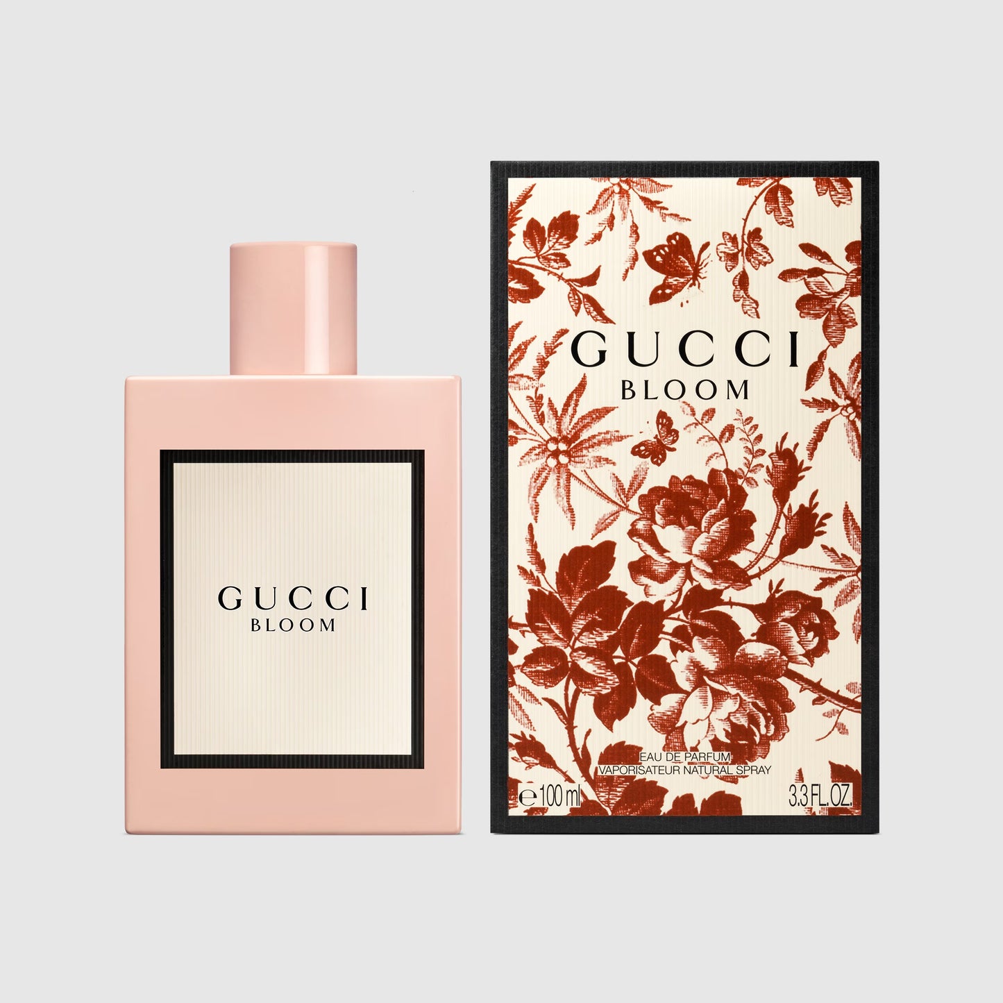 Gucci Bloom combines tuberose, jasmine, and Rangoon Creeper for a rich, vibrant floral scent inspired by a blooming garden.