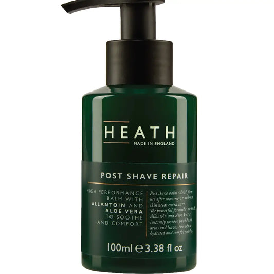 HEATH Post Shave Repair 100ml bottle with pump dispenser.
