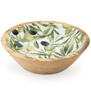Handcrafted Mango Wood Olive Bowl