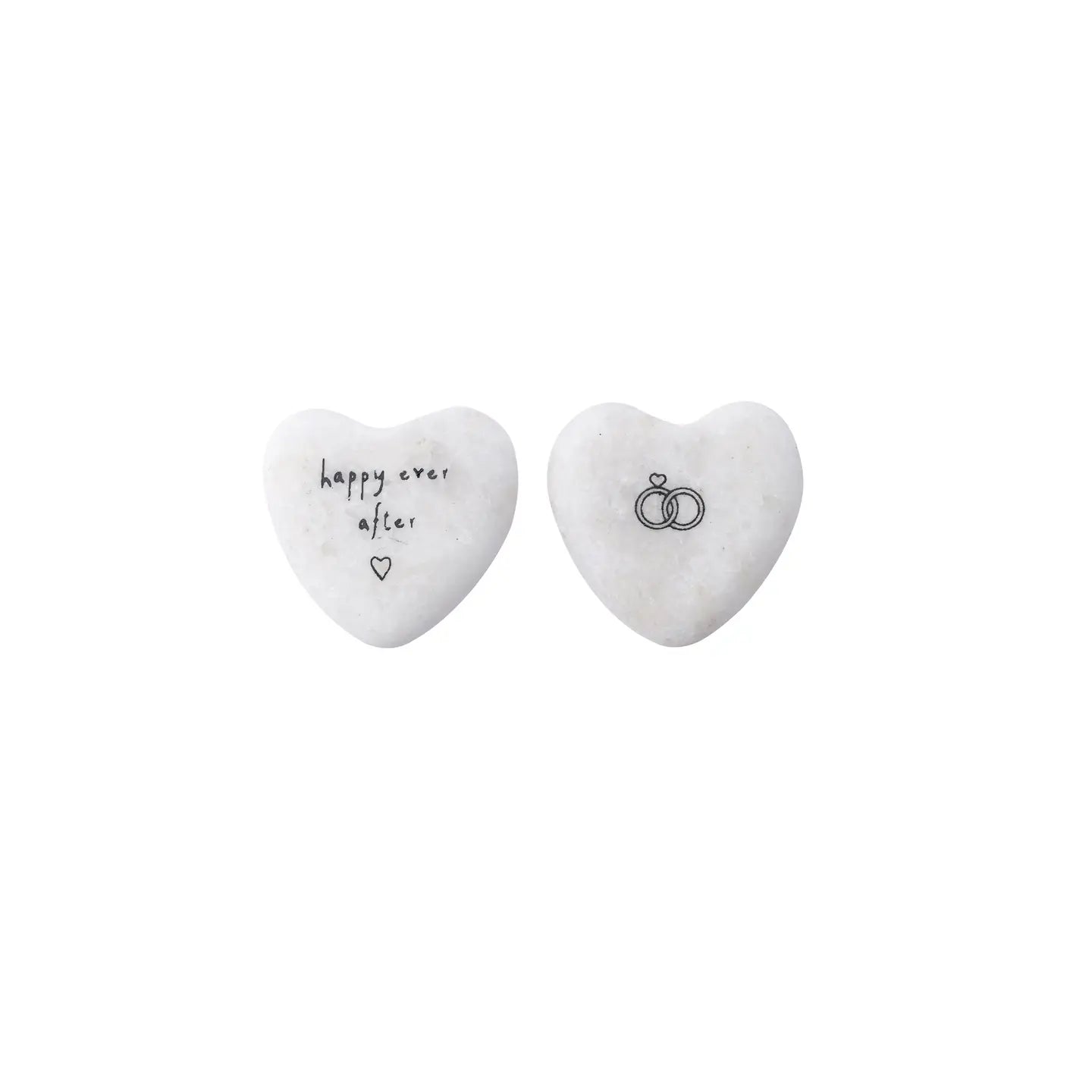 Wedding 'Happy Ever After' heart keepsake pebble, perfect wedding memento.