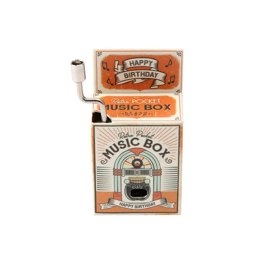 Retro "Happy Birthday To You" music box with classic tune and vintage design.