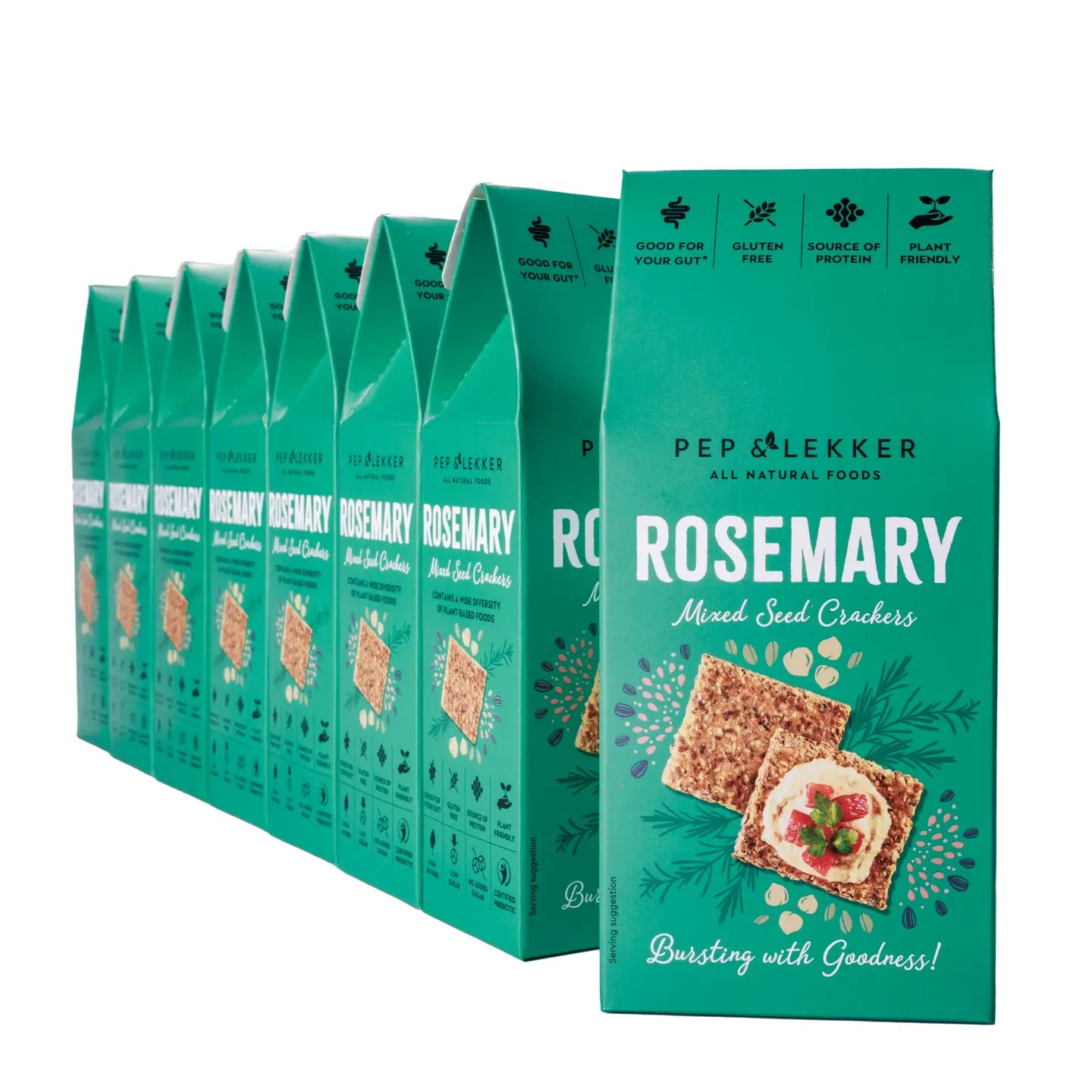 Box of all-natural mixed seed crackers made in Cornwall – gluten-free, vegan, and packed with plant-based ingredients.