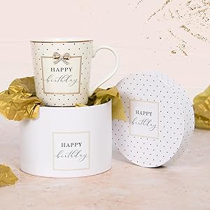 Heart Designs Madeline Happy Birthday Mug with vibrant, joyful design.