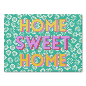 Home Sweet Home Glass Chopping Board