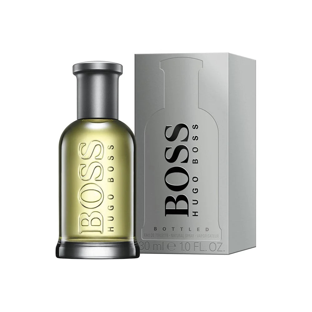 Hugo Boss Bottled: fresh apple, cinnamon & woods create a classic, confident scent in 30ml EDT.