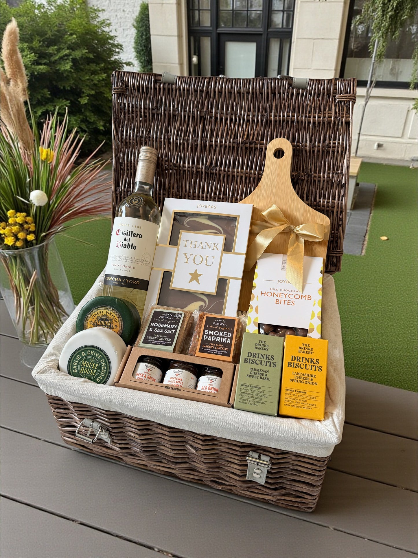 The Cheese and Wine Thank You Hamper | Choice of Wine