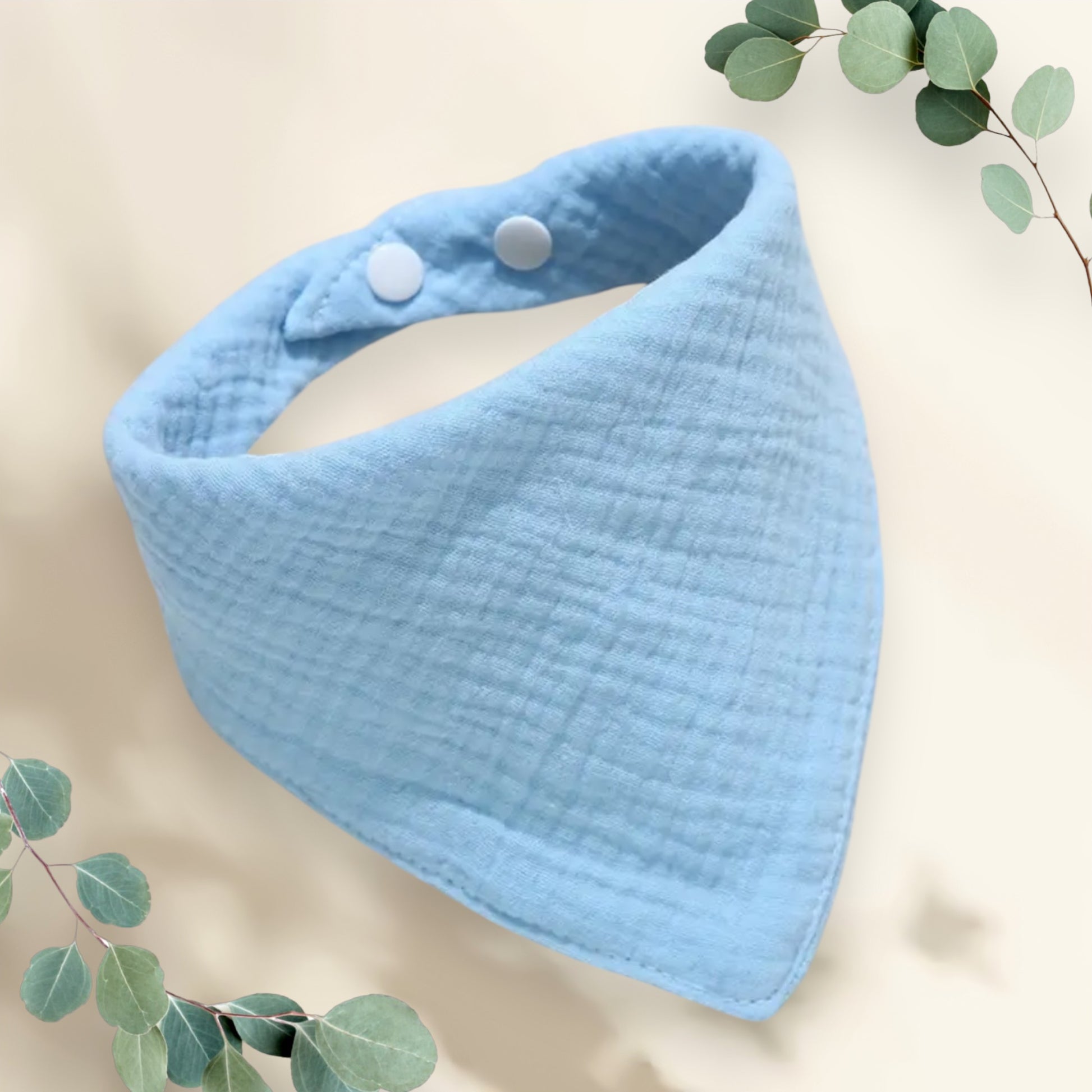 Cute & Practical Baby Blue Bandana Bib