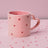 Amore Heart Shaped Handle Pink Mug